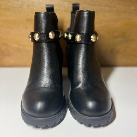 Chunky heel booties Chelsea boot leather - Picture 2 of 5